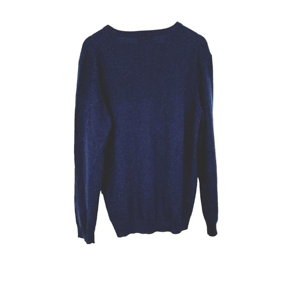 Club Room Luxury Men's Cashmere V-Neck Sweater Navy Sz L Quiet Luxury - Picture 2 of 7